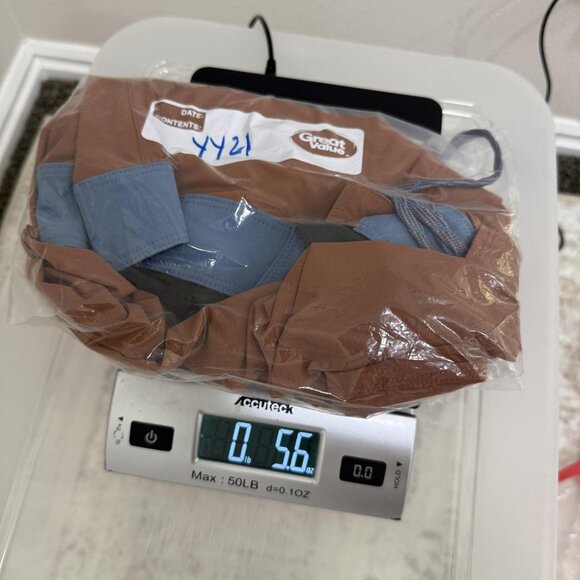 Patagonia Hydro Series Boardshorts Mens 35 Brown Blue Swim Trunks Recycled Eco - Picture 15 of 15